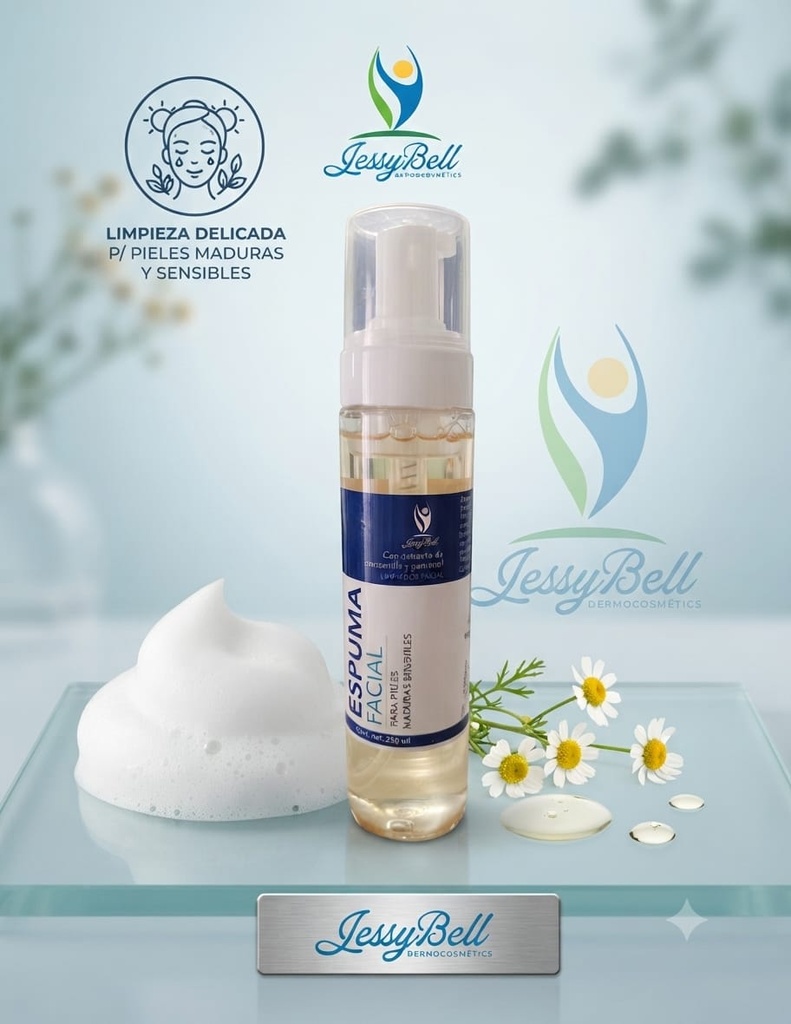 Espuma Facial Pieles maduras sensibles con extracto de manzanilla y pantenol